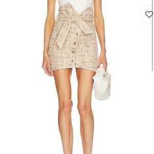 IRO Tomia Mini Skirt in Mixed Beige